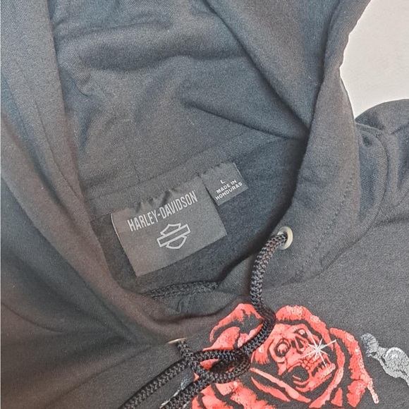 Harley-Davidson "Skull in the Rose" Hoodie - Women's size LARGE - Picture 7 of 10